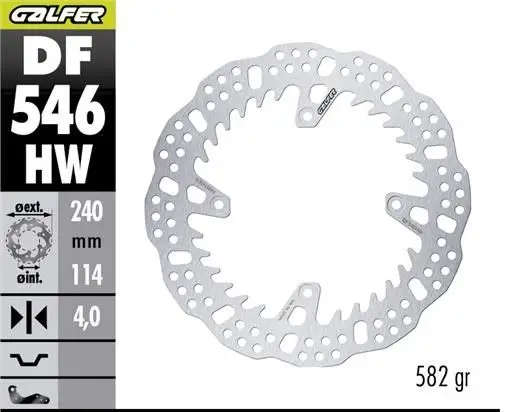 GALFER brzdový kotouč zadní DUCATI DESMO 450MX 24-26 (240X114X4mm) SHARK ENDURO MX Víkendová Akce