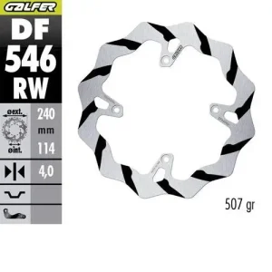 Víkendová Akce GALFER brzdový kotouč zadní DUCATI DESMO 450MX 24-26 (240X114X4mm) W GROOVED ENDURO MX