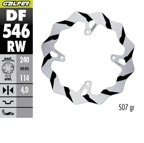 Víkendová Akce GALFER brzdový kotouč zadní DUCATI DESMO 450MX 24-26 (240X114X4mm) W GROOVED ENDURO MX