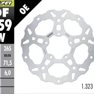 Dokud Zásoby Vydrží GALFER brzdový kotouč zadní DUCATI DESERT 937X 21-; DESERT 937X RALLY 24-; MULTISTRADA V4 1150/1158/1103 21- (WAVE DISC) (265X71,5X6mm)