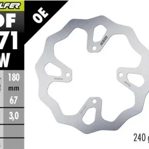 Bezpečná Platba GALFER brzdový kotouč zadní KTM 65 SX 25-, HUSQVARNA TC 65 25-, GAS GAS MC 65 25- (180X67X3) WAVE