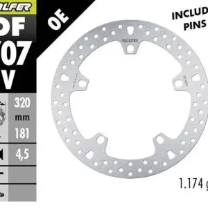 GALFER přední brzdový kotouč BMW F 800R/S/ST/GT 09-; F 900XR 20-; R 850R/RT 04; R 1100S 01-; R 1100/1500/1200/1250S/R/RT/S/ST/GS 01-; K 1200/1300/1600LT/GT/S/RS 02-; HUSQVARNA NUDA 900R 11- (ROUND DISC FIXED) (320X181X4,5mm) Top Prodej