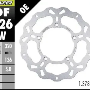 GALFER brzdový kotouč zadní BMW K 1600GT 11; K 1600 GRAND AMERICA 18- (WAVE FIXED) (320X136X5mm) Odeslání Ihned