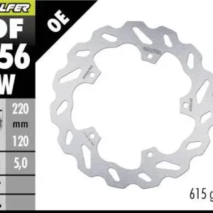 Zlevněný GALFER brzdový kotouč zadní BMW HP 4 12-; M 1000R 21-; S 1000 R 14-23; S 1000RR 09-20 (WAVE FIXED) (220X120X5mm)