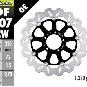 Cenově Výhodný GALFER přední brzdový kotouč DUCATI DIAVEL 1200 11-; HYPERMOTARD 939/950 13-; MONSTER 796/797/821/1200 10-; MULTISTRADA 937/950/1200 10-; X DIAVEL 1260 19- (WAVE FLOATING) (320X72X4,5mm)