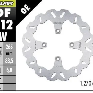 GALFER brzdový kotouč zadní DUCATI DIAVEL 1200/1260 11-; MULTISTRADA 1200/1260 15-; X DIAVEL 1200/1260 19 (WAVE DISC) (265X83,5X6mm) Jen Po Omezenou Doba