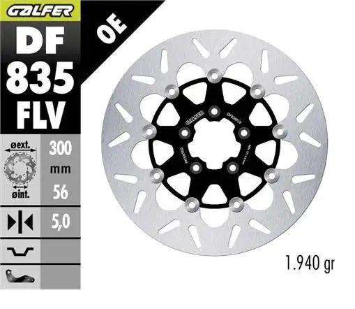GALFER přední brzdový kotouč HARLEY-DAVIDSON (300X56X5) plovoucí (ROUND FLOATING) Nakupujte Hned