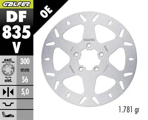 GALFER přední brzdový kotouč HARLEY-DAVIDSON (300X56X5) (ROUND FIXED) Nejlepší Volba