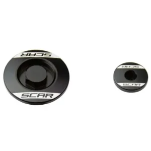 Autentický SCAR RACING servisní zátky motoru KAWASAKI KXF 250 11- , KXF 450 09-, , KLX 450 08-15 barva černá