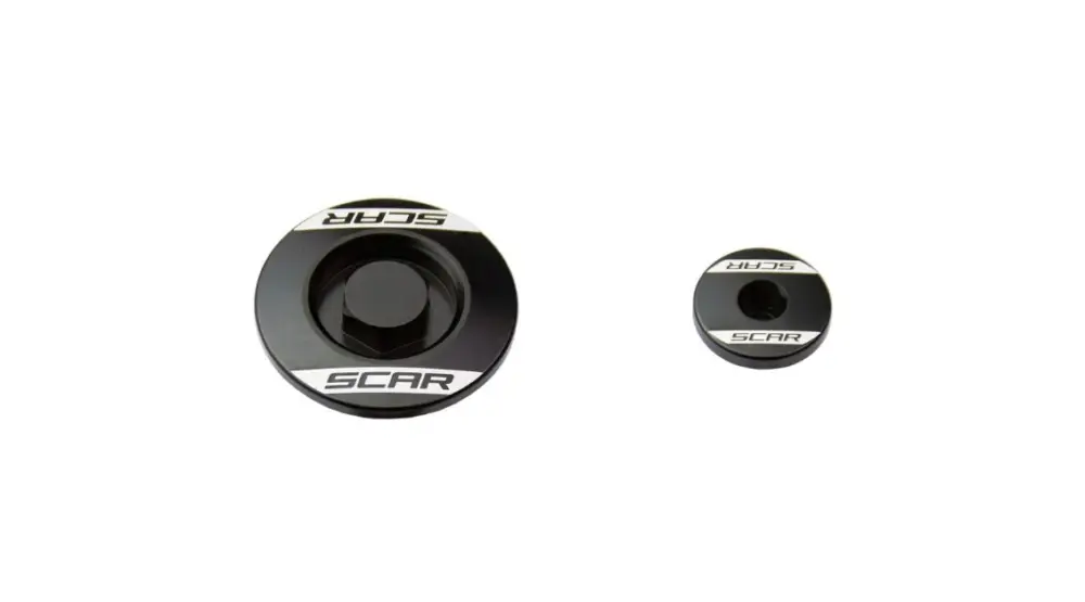 Autentický SCAR RACING servisní zátky motoru KAWASAKI KXF 250 11- , KXF 450 09-, , KLX 450 08-15 barva černá