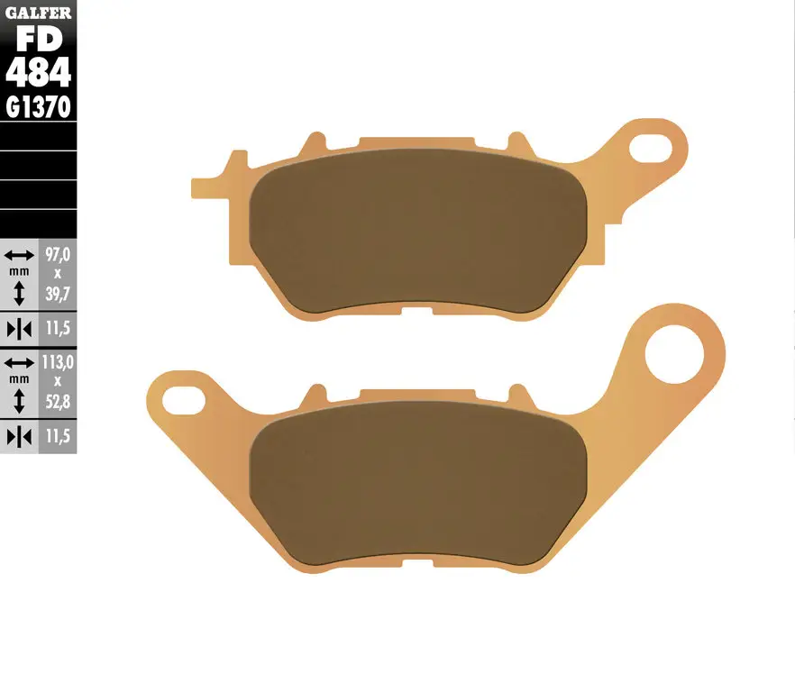 GALFER brzdové destičky KH662 sintrované barva zlatá STREET YAMAHA YZF-R25 15-20, YZF-R3 15-25, MT-03 16-25, MT-25 16-20 zadní Aktuální