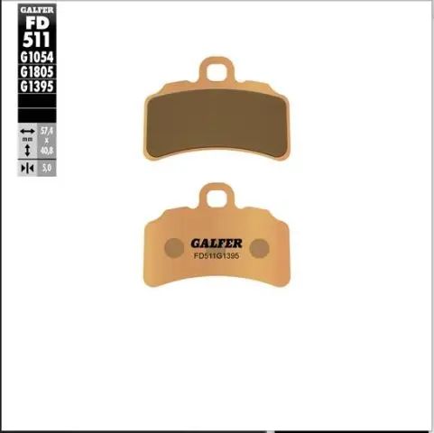 Super Cena GALFER brzdové destičky sintrované barva zlatá BETA EVO 125 / 250 / 300 17-23, GAS GAS TRIAL GP 125 / 250 / 280 / 300 19-, TXT 125 / 250 / 280 / 300 19-, SHERCO 300 ST 21-, MONTESA COTA 260 / 300 18- ( přední )
