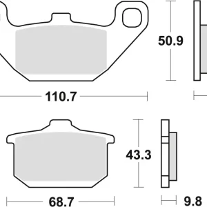 Cenově Výhodný TRW ZF brzdové destičky KH85 organické KAWASAKI EN 500 90-03, GPZ 600 85-90, VN 750 86-95, GTR 1000 86-93, ZR 1100 96-97, VN 1500 87-99, přední/zadní