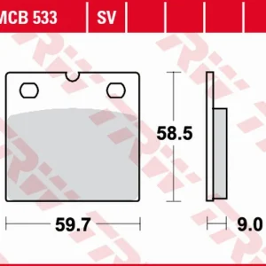 Výprodej TRW ZF brzdové destičky KH77 organické BMW R 80 GS/PD 87-98, R100 GS/PD 86-96 přední