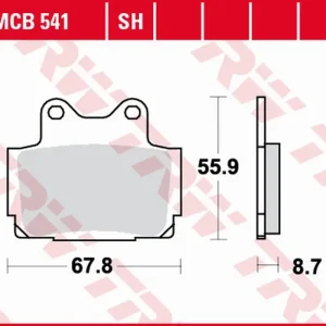 Finální Výprodej TRW ZF brzdové destičky KH104 sintrované street YAMAHA FZR 250 87-88, TZR 85-92, FZ 600 86-87, FZS 600 FAZER 98-03, XJ 600N/S DIVERSION 92-03 zadní