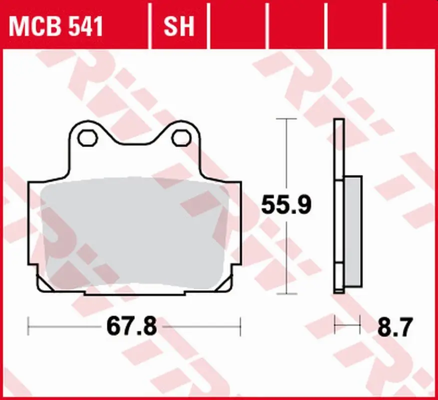 Finální Výprodej TRW ZF brzdové destičky KH104 sintrované street YAMAHA FZR 250 87-88, TZR 85-92, FZ 600 86-87, FZS 600 FAZER 98-03, XJ 600N/S DIVERSION 92-03 zadní