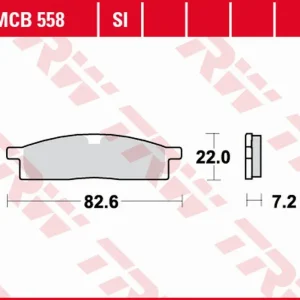 Značkový TRW ZF brzdové destičky KH119 sintrované offroad YAMAHA DT 50 98-, YZ 65 18-, YZ 80 86-01, YZ 85 02-, přední
