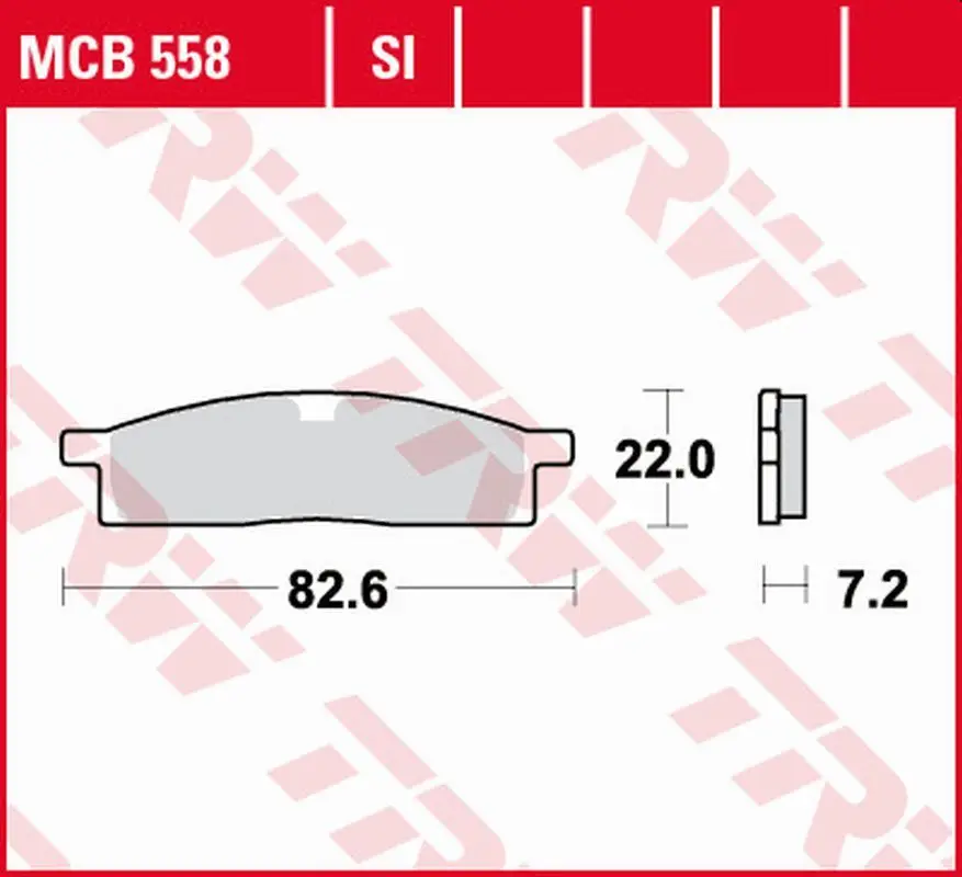 Značkový TRW ZF brzdové destičky KH119 sintrované offroad YAMAHA DT 50 98-, YZ 65 18-, YZ 80 86-01, YZ 85 02-, přední