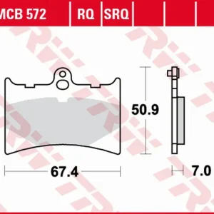 Akční Nabídka TRW ZF brzdové destičky KH126 organické sport APRILIA AF-1 125 89-92, RS 125 92-04, AF-1 250 90-, BENELLI CHRONO/CX 125 91, přední