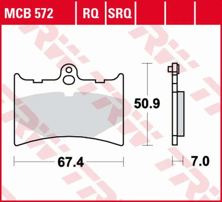 Akční Nabídka TRW ZF brzdové destičky KH126 organické sport APRILIA AF-1 125 89-92, RS 125 92-04, AF-1 250 90-, BENELLI CHRONO/CX 125 91, přední