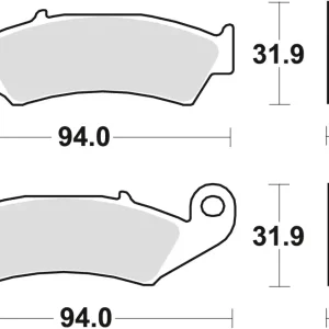 Cenová Bomba TRW ZF brzdové destičky KH125 sintrované OFFROAD HONDA CR 125 / 250 87-94, NX / XR 250 88-95, CR 500 87-94, XR 600 88-99, KAWASAKI KX 125 94-08, přední