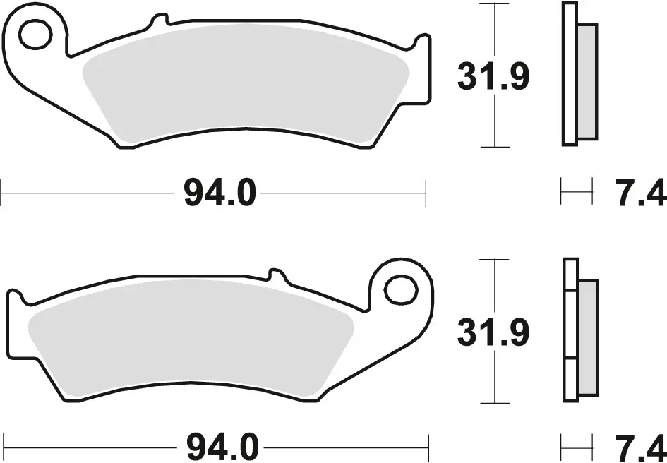 Cenová Bomba TRW ZF brzdové destičky KH125 sintrované OFFROAD HONDA CR 125 / 250 87-94, NX / XR 250 88-95, CR 500 87-94, XR 600 88-99, KAWASAKI KX 125 94-08, přední