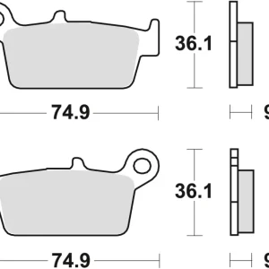 Jen Po Omezenou Doba TRW ZF brzdové destičky KH131 sintrované OFFROAD HONDA CRF 230 08-10, XR 250 88-97, XR 600 91-99, YAMAHA WR 125 98-07, zadní