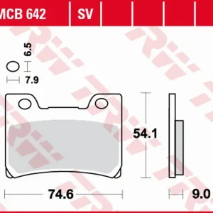 Zlevněný TRW ZF brzdové destičky KH123 organické YAMAHA FZR 1000 GENESIS 91-93 přední