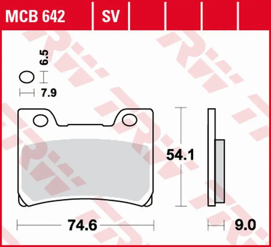 Zlevněný TRW ZF brzdové destičky KH123 organické YAMAHA FZR 1000 GENESIS 91-93 přední