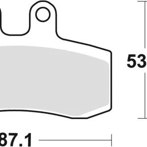 Značkový TRW ZF brzdové destičky KH177 organické APRILIA PEGASO 650 91-96, přední