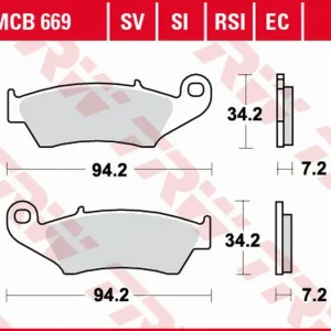 Finální Výprodej TRW ZF brzdové destičky KH185 KH389 organické HONDA XL 125 03-08, XR 400 96-03, XLV TRANSALP 97-13, XRV AFRICA TWIN 750 93-03, KAWASAKI KLX 650 93-01, SUZUKI DRZ 400 00-08, přední