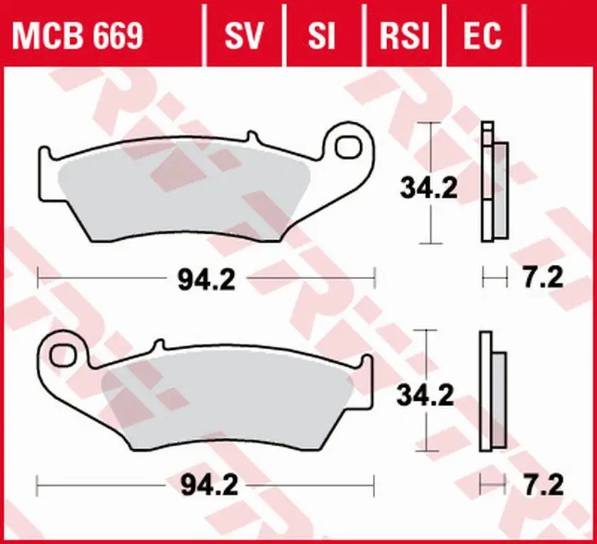 Finální Výprodej TRW ZF brzdové destičky KH185 KH389 organické HONDA XL 125 03-08, XR 400 96-03, XLV TRANSALP 97-13, XRV AFRICA TWIN 750 93-03, KAWASAKI KLX 650 93-01, SUZUKI DRZ 400 00-08, přední