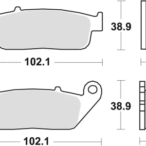 Časově Omezené TRW ZF brzdové destičky KH196 organické CBF 500 13-, CBF 650 14-, VT 750 97-14, CBF 1000 06-16, XLV 600 TRANSALP 94-96, přední