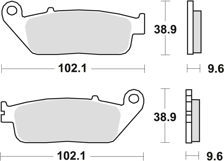 Časově Omezené TRW ZF brzdové destičky KH196 organické CBF 500 13-, CBF 650 14-, VT 750 97-14, CBF 1000 06-16, XLV 600 TRANSALP 94-96, přední