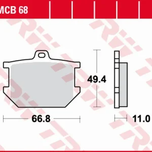 Akční Nabídka TRW ZF brzdové destičky KH034 organické YAMAHA XS 250 77-80, XS 400 77-82, SR 500 78-87, XJ 650 80-82, XS 650/750 79-83, XS 850 80-82, XV 1000 81-84, XS 1100 78-82 přední/zadní