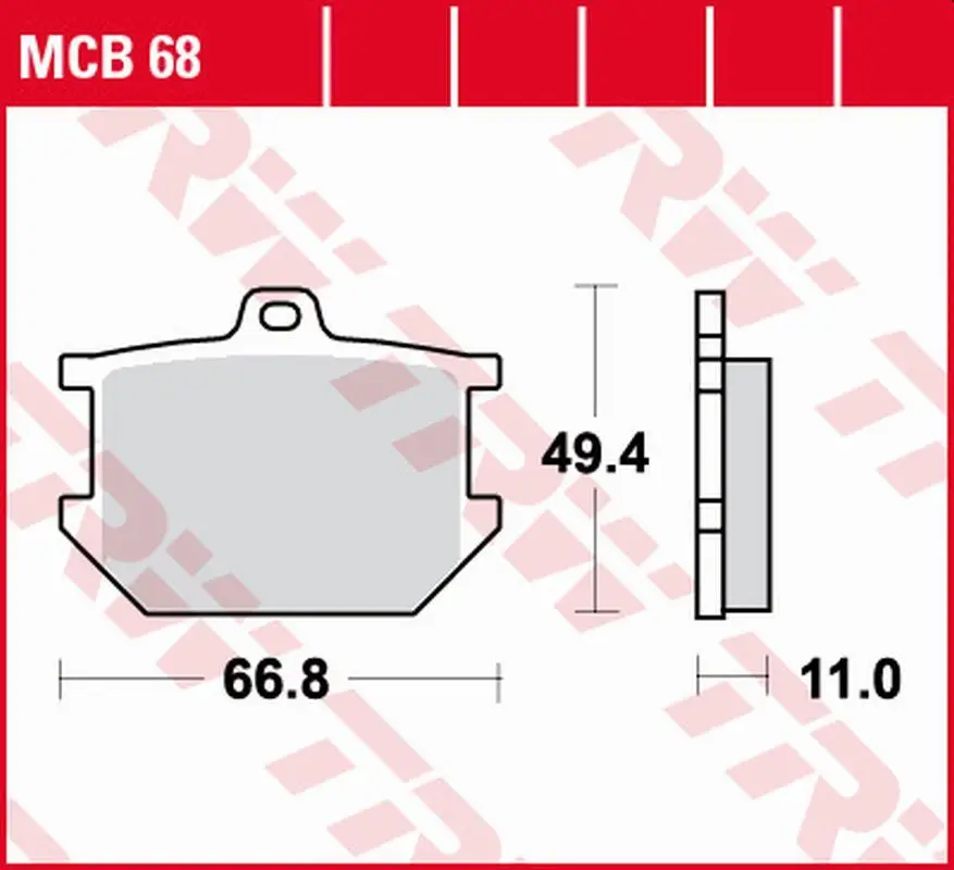 Akční Nabídka TRW ZF brzdové destičky KH034 organické YAMAHA XS 250 77-80, XS 400 77-82, SR 500 78-87, XJ 650 80-82, XS 650/750 79-83, XS 850 80-82, XV 1000 81-84, XS 1100 78-82 přední/zadní