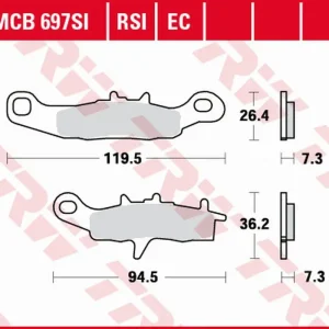 Dokud Zásoby Vydrží TRW ZF brzdové destičky KH258 sintrované OFFROAD KAWASAKI KX 80/85 97-, KX 100 97-09, KLR 250 99-12, SUZUKI RM 85 05-, přední