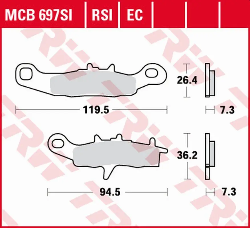 Dokud Zásoby Vydrží TRW ZF brzdové destičky KH258 sintrované OFFROAD KAWASAKI KX 80/85 97-, KX 100 97-09, KLR 250 99-12, SUZUKI RM 85 05-, přední