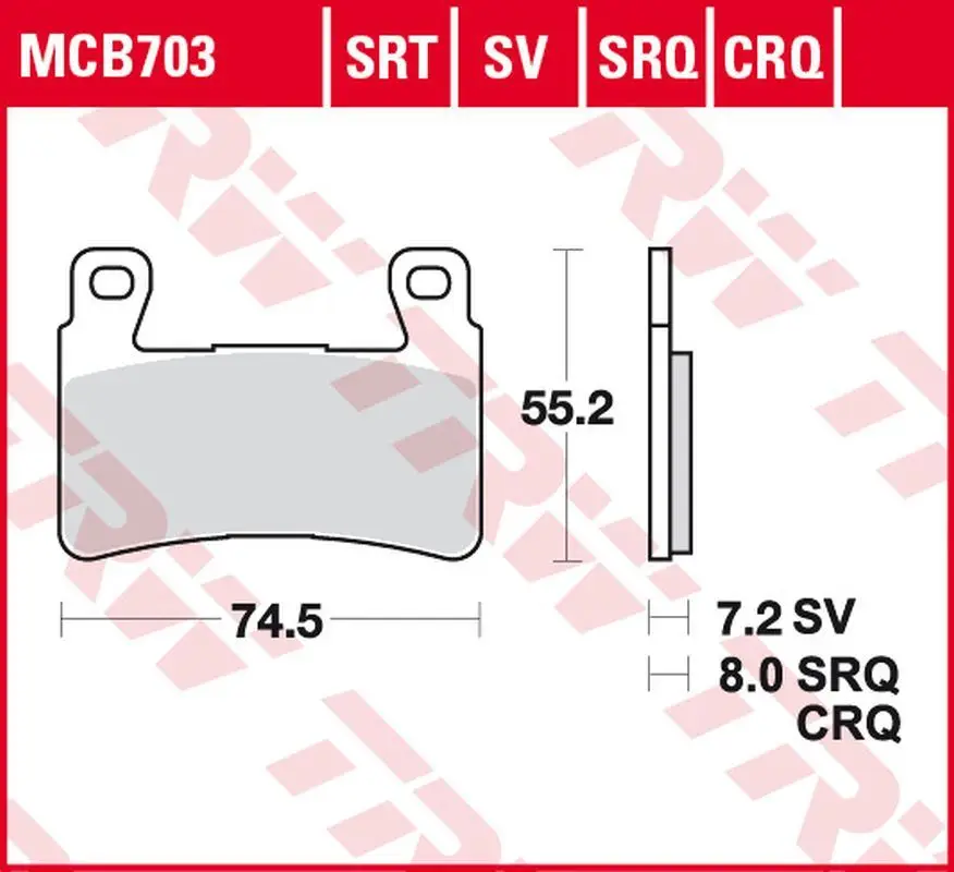 Finální Výprodej TRW ZF brzdové destičky KH265 karbonové závodní HONDA CBR 900RR FIREBLADE 98-03, VTR 1000 SP1/SP2 00-07 přední