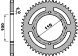 Nová Kolekce PBR rozeta 467 54 C45 (řetěz 420) (MADE IN ITALY)