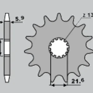 Speciální Cena GROSSKOPF řetězové kolo přední 565 12 KAWASAKI KXF 450 '06-, YAMAHA YZF 400/426/450 (JTF565.12)