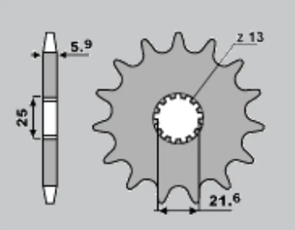 Speciální Cena GROSSKOPF řetězové kolo přední 565 12 KAWASAKI KXF 450 '06-, YAMAHA YZF 400/426/450 (JTF565.12)