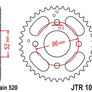 Aktuální JT rozeta 4621 31 KYMCO MXU/MXR50/150 '02-'13 (462131JT)