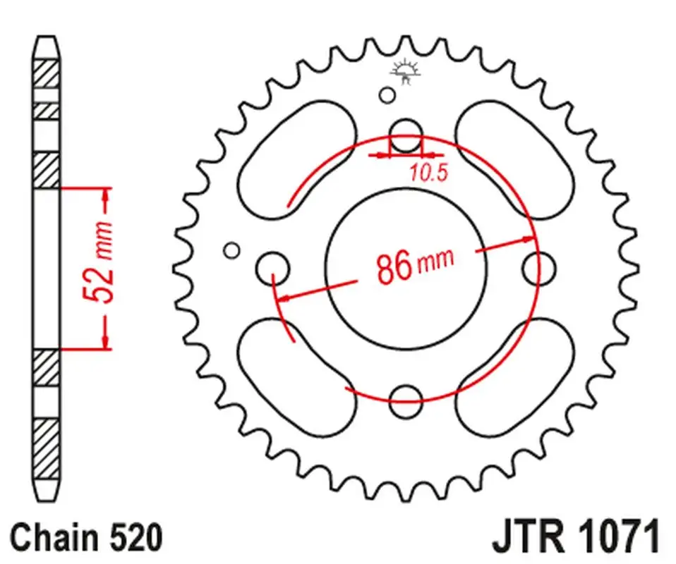 Aktuální JT rozeta 4621 31 KYMCO MXU/MXR50/150 '02-'13 (462131JT)