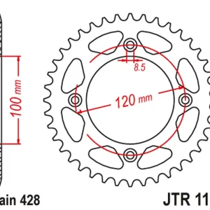 Značkový JT rozeta 4478 50 BETA 125 RR/RE '08-20' (447850JT)