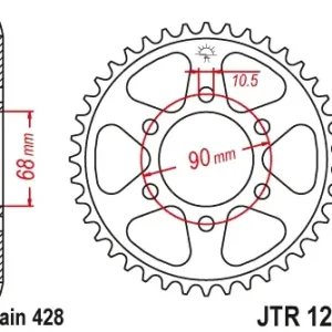 Expresní Doručení JT rozeta 4733 47 HONDA CB 125R '18-'20 (473347JT) (řetěz 428)