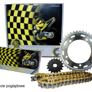 REGINA řetězová sada KAWASAKI ZX-6R (15-20) (16/43/112/525ZRT) řetěz do 900 ccm zlatý (Z-RING), řetězové kolečko P/Z AFAM Výprodej