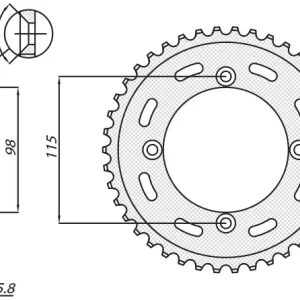 SUNSTAR rozeta zadní 4552 46 KTM SX 65 '12-'15 (JTR894.46) (řetěz 420) (455246JT) Vrácení Zdarma