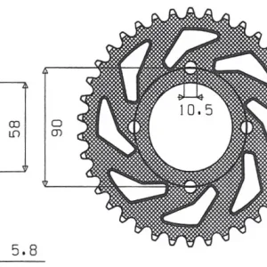 Vysoce Kvalitní SUNSTAR rozeta 279 41 HONDA XL 125V VARADERO '01-'13, KTM 200 DUKE '12-'14, 125 DUKE '11-'13 (JTR273.41) (ŘETĚZ 520) (27941JT)