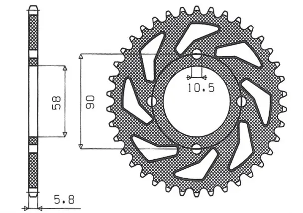 Vysoce Kvalitní SUNSTAR rozeta 279 41 HONDA XL 125V VARADERO '01-'13, KTM 200 DUKE '12-'14, 125 DUKE '11-'13 (JTR273.41) (ŘETĚZ 520) (27941JT)